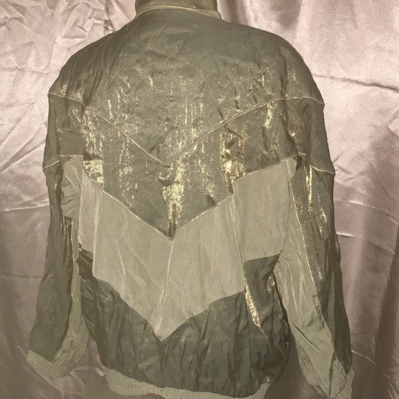 Vintage Silky JANEAVE Gold Bomber Jacket Coat Top - Picture 7 of 14